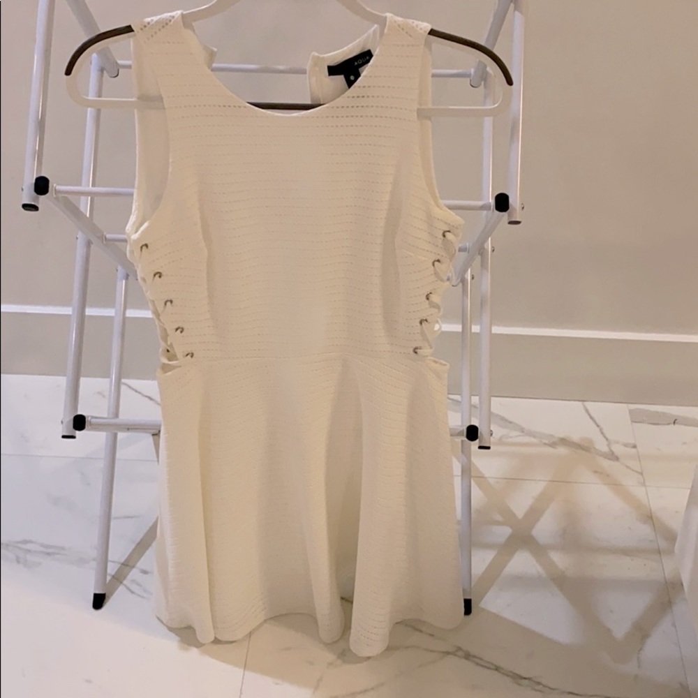 Aqua White Dress